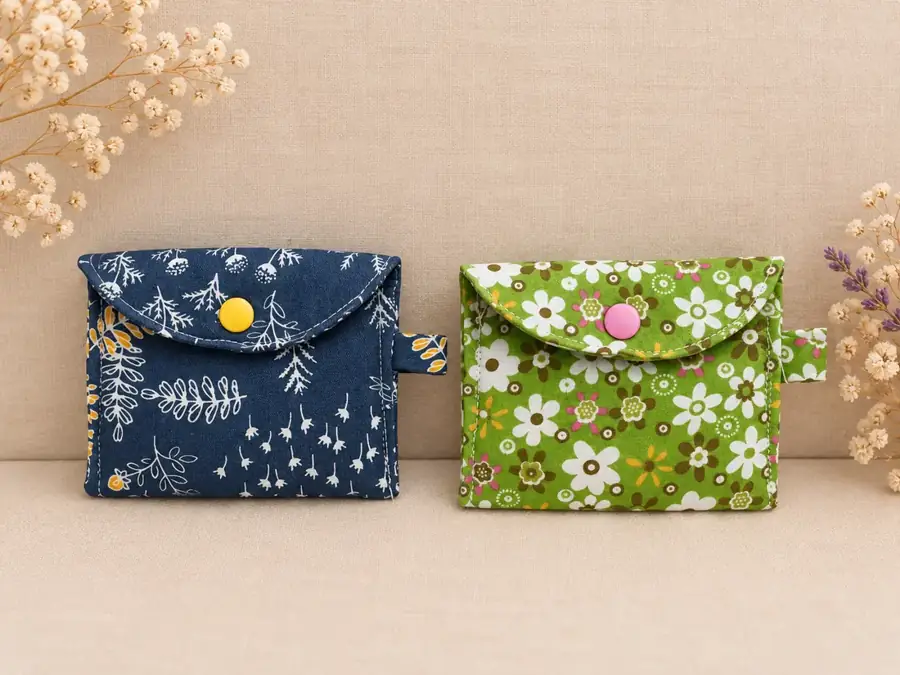Monederos de tela estampada